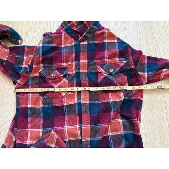 Freedom Foundry Men's Plaid Flannel Shirt Jacket Large Red Orange Black - Picture 7 of 7